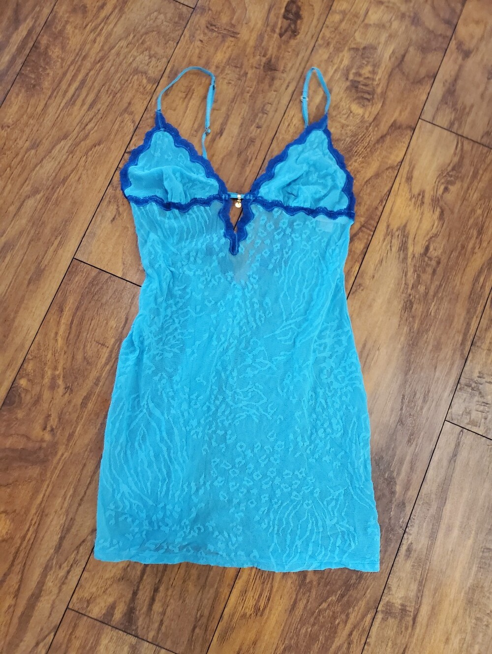 Victoria’s Secret Very Sexy Blue Lace Chemise Slip Dress M